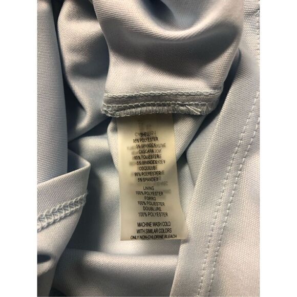 Vince Camuto Blue and Cream Striped Floral Midi Dress Size 2 - Picture 7 of 7